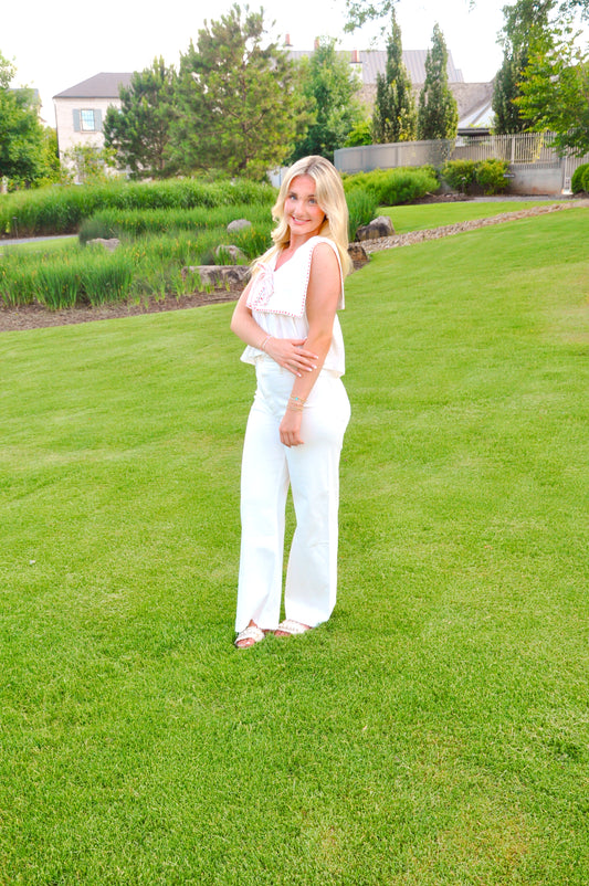 Paisley Wide Leg Jeans