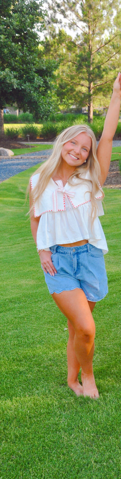 Stella Scalloped Shorts