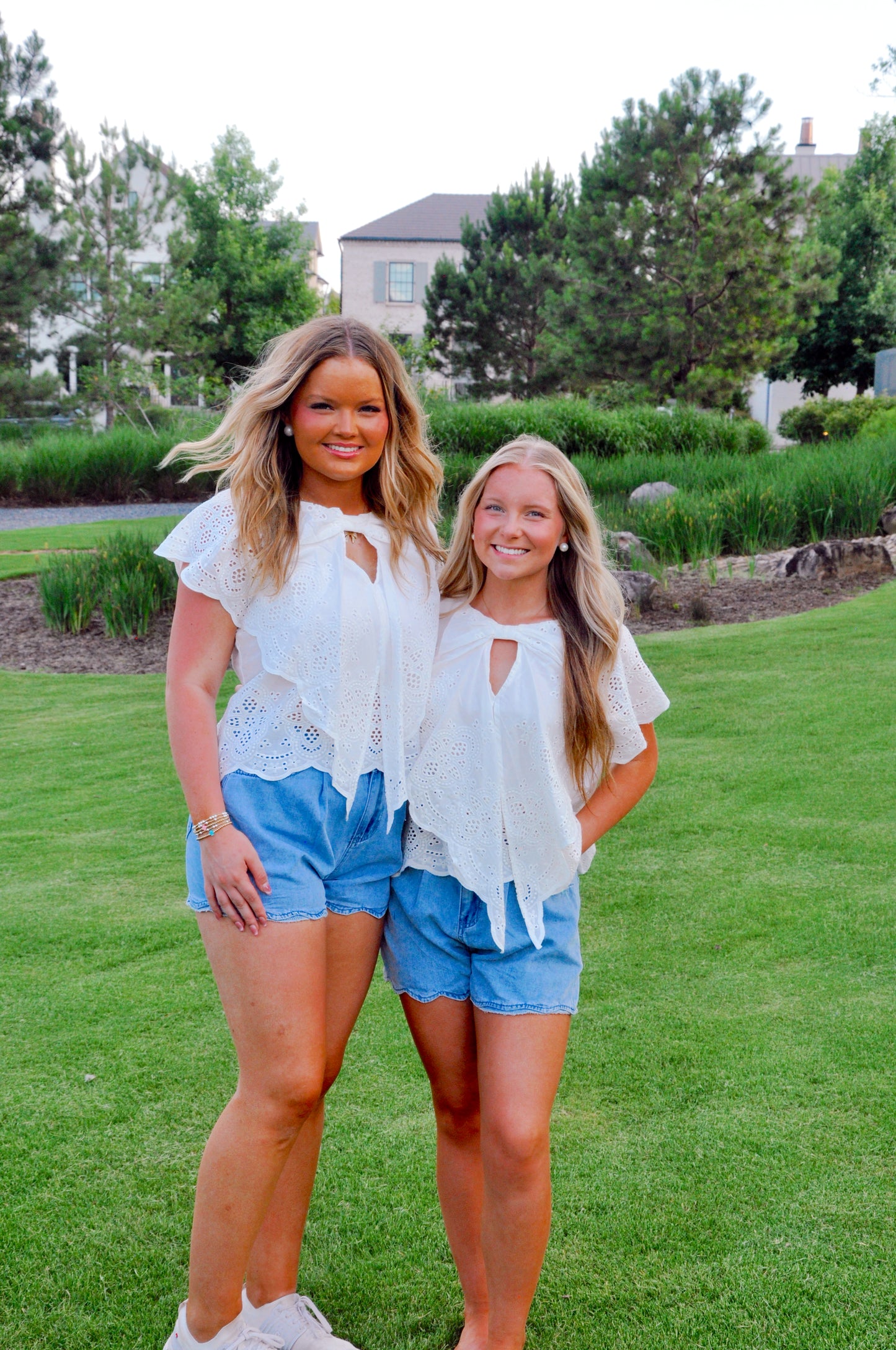 Eyelet butterfly top
