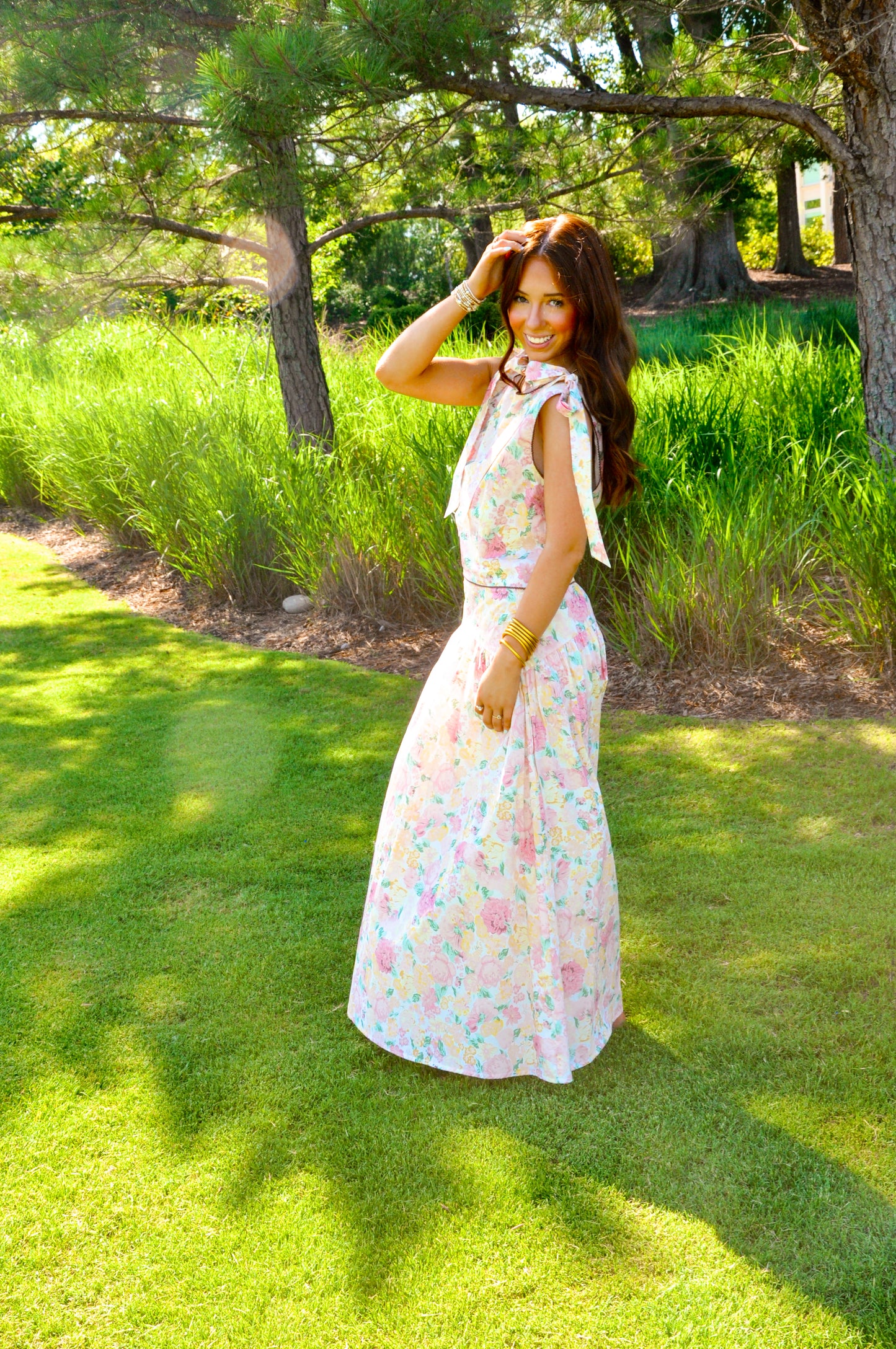 Pretty Peonies Skirt Set