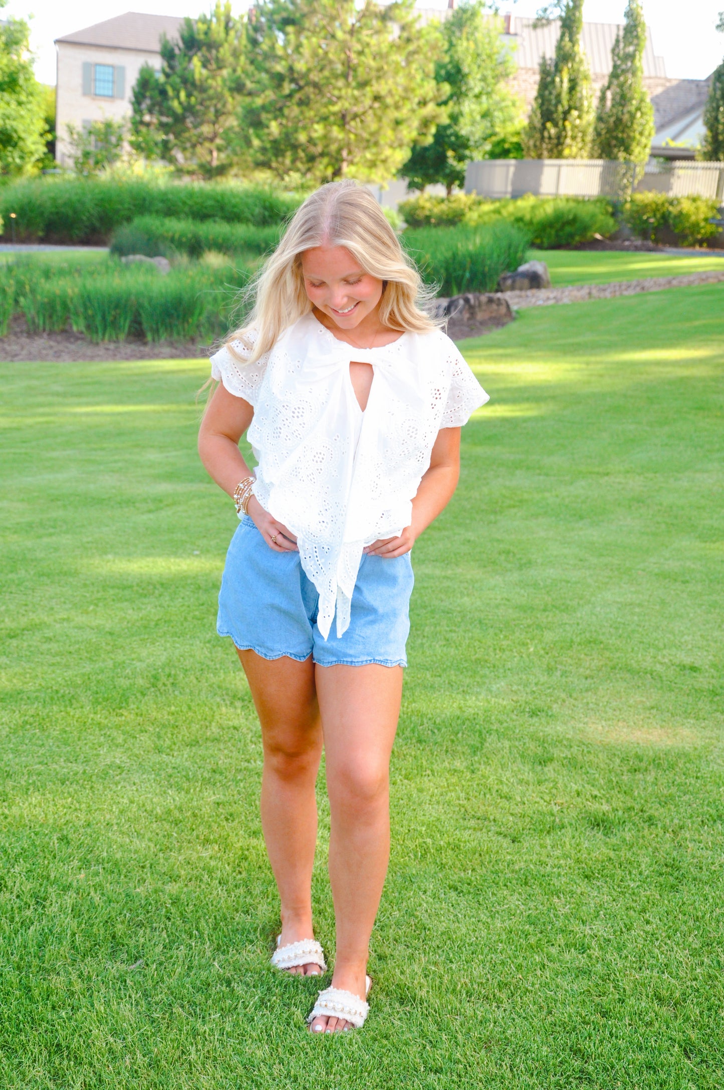 Stella Scalloped Shorts